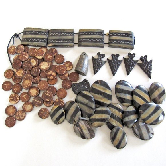 Mixed Bead Lot for Jewelry / Craft Making - Ethnic Boho Bohemian African Tribal - Picture 1 of 5